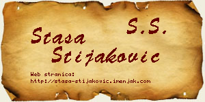 Staša Stijaković vizit kartica